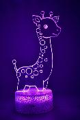 Lampe 3d personnalise  led - Animal Girafe | Veilleuse Enfant, Dcoration Chambre, Cadeau Personnalis Anniversaire et Nol