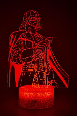 Lampe 3d personnalisée à led - Star Wars Dark Vador | Veilleuse Enfant, Décoration Chambre, Cadeau Personnalisé Anniversaire et Noël