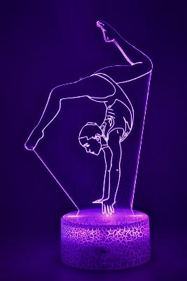 Lampe 3d personnalisée à led - Gymnastique | Veilleuse Enfant, Décoration Chambre, Cadeau Personnalisé Anniversaire et Noël