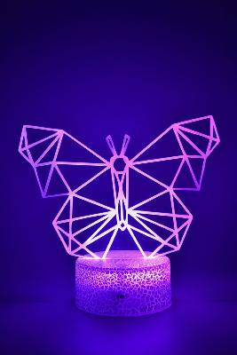 Lampe 3d personnalisée à led - Papillon