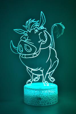 Lampe 3d personnalisée à led - Disney Pumba