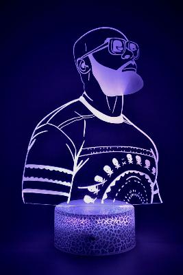 Lampe 3d personnalisée à led - Rappeur Kaaris