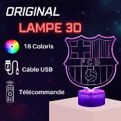 Lampe 3d personnalisée à led - Football Barcelone | Veilleuse Enfant, Décoration Chambre, Cadeau Personnalisé Anniversaire et Noël