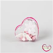 boite coeur plastique pour drages vide 6.5 cm