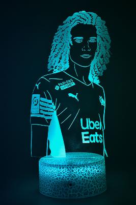 Lampe 3d personnalisée à led - Footballeur Guendouzi | Veilleuse Enfant, Décoration Chambre, Cadeau Personnalisé Anniversaire et Noël