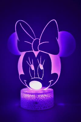 Lampe 3d personnalisée à led - Disney Minnie | Veilleuse Enfant Magique, Décoration Chambre, Cadeau Personnalisé