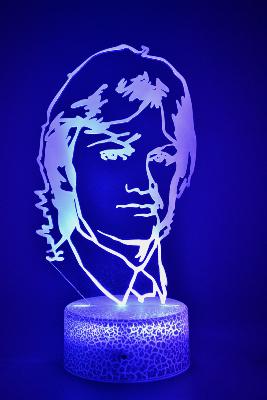 Lampe 3d personnalisée à led - Chanteur Claude François  | Veilleuse, Décoration Chambre, Cadeau Personnalisé Anniversaire et Noël