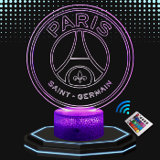 Lampe 3d personnalisée à led - Football Paris St Germain | Veilleuse Enfant, Décoration Chambre, Cadeau Personnalisé Anniversaire et Noël