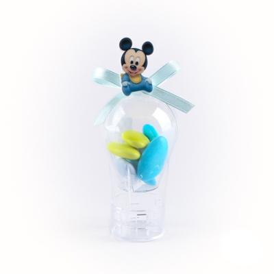 Ballotin à dragées avec sujet mickey ballon dirigeable plexi