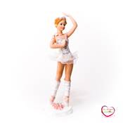 Figurine danseuse fleur au pied 20 cm seule