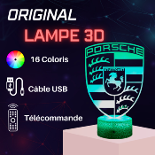 Lampe 3d personnalisée à led - Voiture Porsche | Veilleuse Enfant, Décoration Chambre, Cadeau Personnalisé Anniversaire et Noël