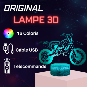 Lampe 3d personnalisée à led - Moto cross | Veilleuse Enfant, Décoration Chambre, Cadeau Personnalisé Anniversaire et Noël