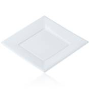 Assiette jetable plastique 18 cm blanche (12 pices)