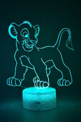 Lampe 3d personnalisée à led - Disney Roi Lion 2 | Veilleuse Enfant Magique, Décoration Chambre, Cadeau Personnalisé