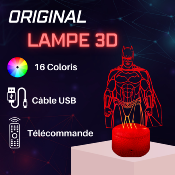 Lampe 3d personnalisée à led - Batman  | Veilleuse Enfant, Décoration Chambre, Cadeau Personnalisé Anniversaire et Noël