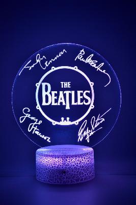 Lampe 3d personnalisée à led - Rock The Beatles | Veilleuse maison, Décoration Chambre, Cadeau Personnalisé Anniversaire et Noël