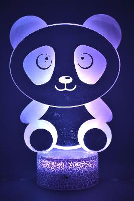 Lampe 3d personnalisée à led - Animal Panda | Veilleuse Enfant, Décoration Chambre, Cadeau Personnalisé Anniversaire et Noël