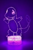 Lampe 3d personnalisée à led - Pokémon Salamèche