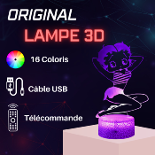 Lampe 3d personnalisée à led - Betty Boop  | Veilleuse Enfant, Décoration Chambre, Cadeau Personnalisé Anniversaire et Noël