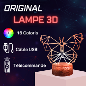 Lampe 3d personnalisée à led - Papillon | Veilleuse Enfant, Décoration Chambre, Cadeau Personnalisé Anniversaire et Noël