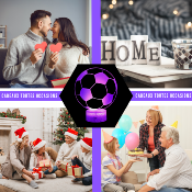 Lampe 3d personnalisée à led - Football ballon | Veilleuse Enfant, Décoration Chambre, Cadeau Personnalisé Anniversaire et Noël