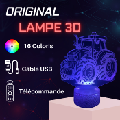 Lampe 3d personnalisée à led - Tracteur | Veilleuse, Décoration Maison, Cadeau Personnalisé Anniversaire et Noël