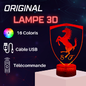 Lampe 3d personnalisée à led - Voiture  ferrari  | Veilleuse Enfant, Décoration Chambre, Cadeau Personnalisé Anniversaire et Noël