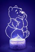 Lampe 3d personnalisée à led - Disney Winnie Ourson | Veilleuse Enfant Magique, Décoration Chambre, Cadeau Personnalisé Anniversaire et Noël