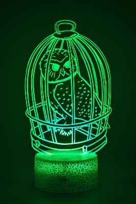 Lampe 3d personnalisée à led - Harry Potter Hedwige