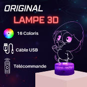 Lampe 3d personnalisée à led - Calimero  | Veilleuse Enfant, Décoration Chambre, Cadeau Personnalisé Anniversaire et Noël