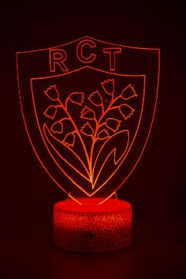 Lampe 3d personnalisée à led - Rugby RCT | Veilleuse maison, Décoration Chambre, Cadeau Personnalisé Anniversaire et Noël