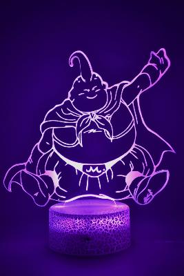 Lampe 3d personnalisée à led - Manga Dragon Ball Z Boo  | Veilleuse Enfant, Décoration Chambre, Cadeau manga Anniversaire et Noël