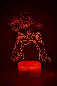 Lampe 3d personnalisée à led - Iron Man Avengers | Veilleuse Enfant, Décoration Chambre, Cadeau Personnalisé Anniversaire et Noël