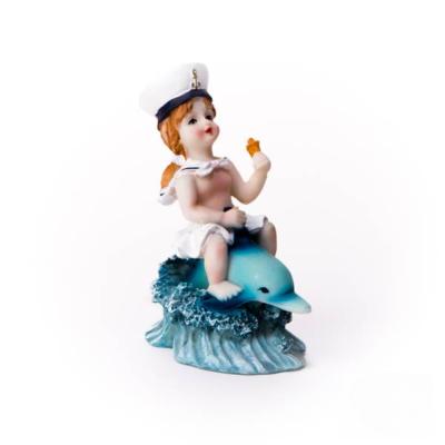 Figurine bebe marin dauphin 11 cm seul