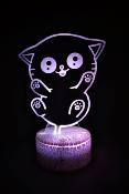 Lampe 3d personnalisée à led - Animal Petit Chat  | Veilleuse Enfant, Décoration Chambre, Cadeau Personnalisé Anniversaire et Noël