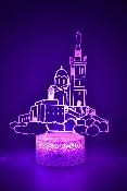 Lampe 3d personnalisée à led - Marseille notre dame de la garde | Veilleuse Enfant, Décoration Chambre, Cadeau Personnalisé Anniversaire et Noël