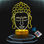 Lampe 3d personnalisée à led - Bouddha  | Veilleuse Enfant, Décoration Chambre, Cadeau Personnalisé Anniversaire et Noël