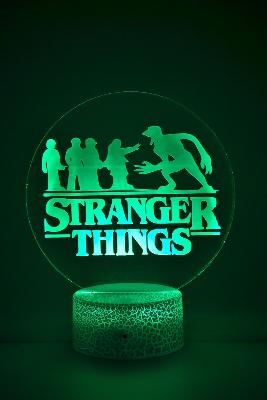 Lampe 3d personnalisée à led - Stranger Things | Veilleuse Enfant, Décoration Chambre, Cadeau Personnalisé Anniversaire et Noël