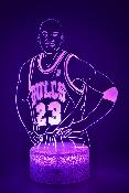 Lampe 3d personnalisée à led - Basket Ball M Jordan  | Veilleuse Enfant, Décoration Chambre, Cadeau Personnalisé Anniversaire et Noël