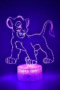 Lampe 3d personnalisée à led - Disney Roi Lion 2 | Veilleuse Enfant Magique, Décoration Chambre, Cadeau Personnalisé