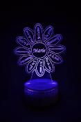 Lampe 3d personnalisée à led - Fleur Marguerite | Veilleuse Enfant, Décoration Chambre, Cadeau Personnalisé Anniversaire et Noël