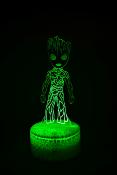 Lampe 3d personnalisée à led - Groot Avengers | Veilleuse Enfant, Décoration Chambre, Cadeau Personnalisé Anniversaire et Noël